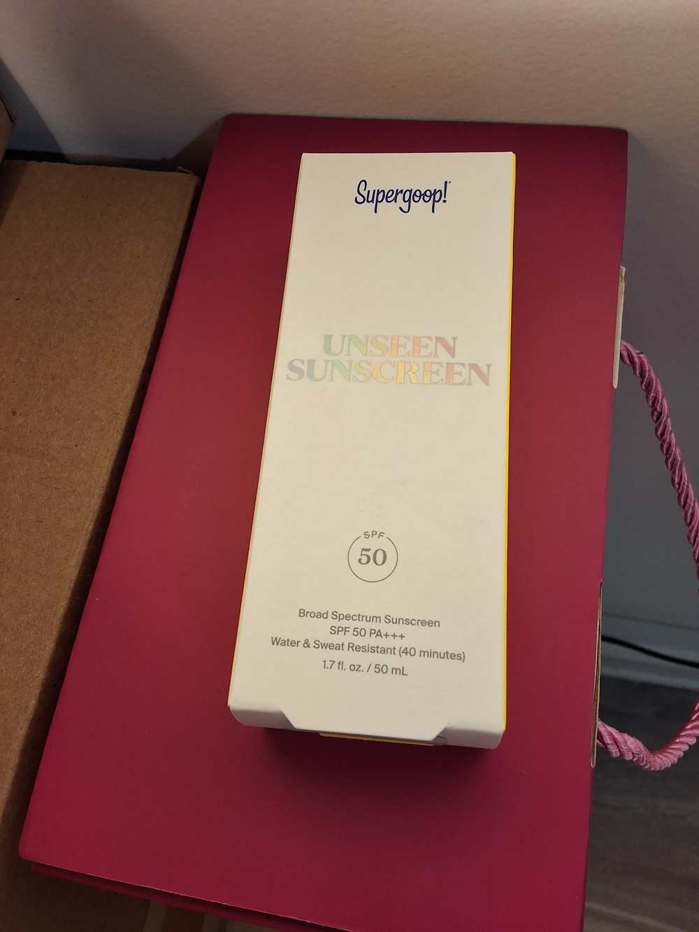 Supergoop Unseen Sunscreen SPF 50 1.7 oz New In Box Exp 03/2027